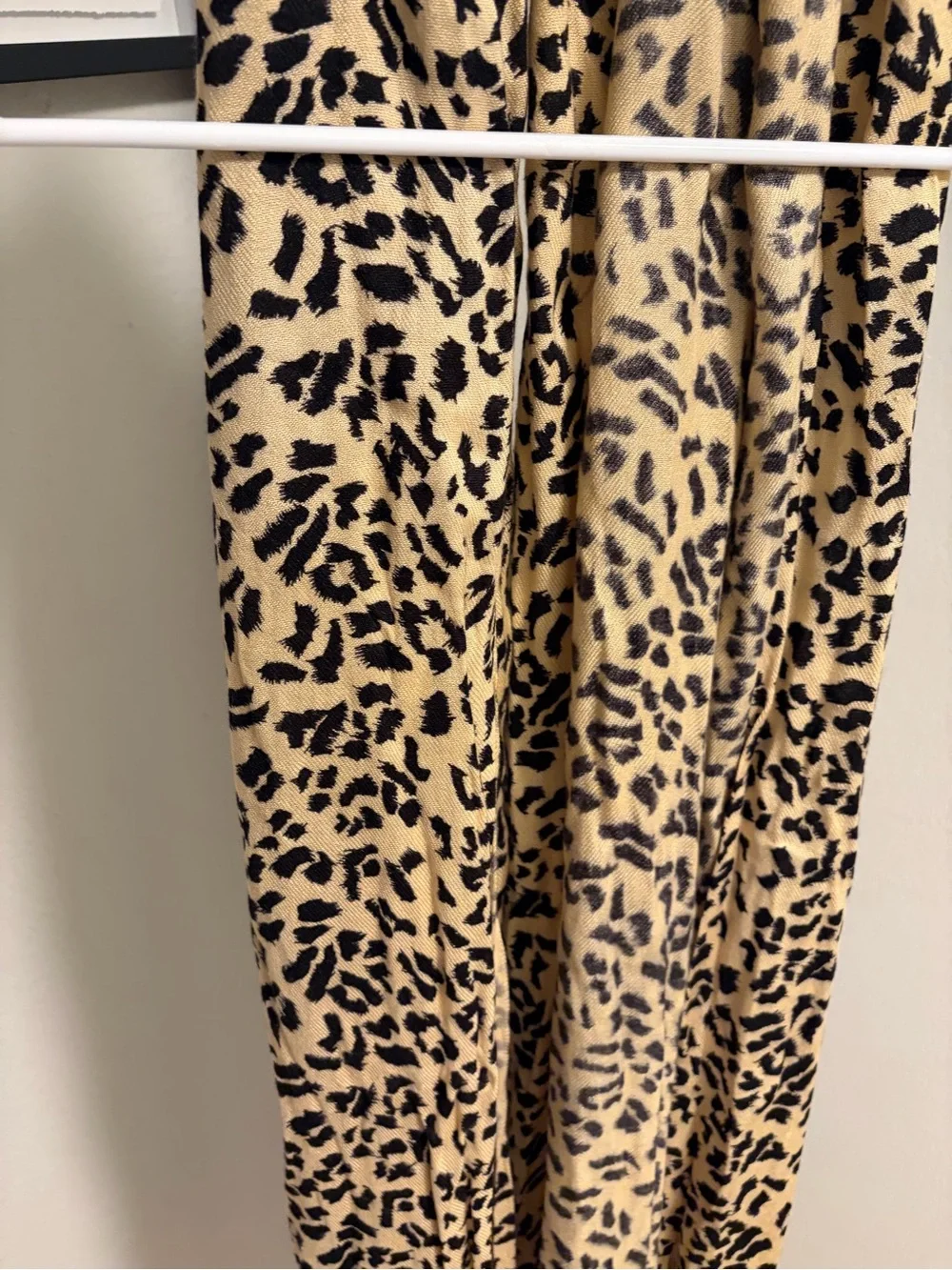 Lane Bryant NWT Leopard Print Scarf Tan Black Animal Fringed
